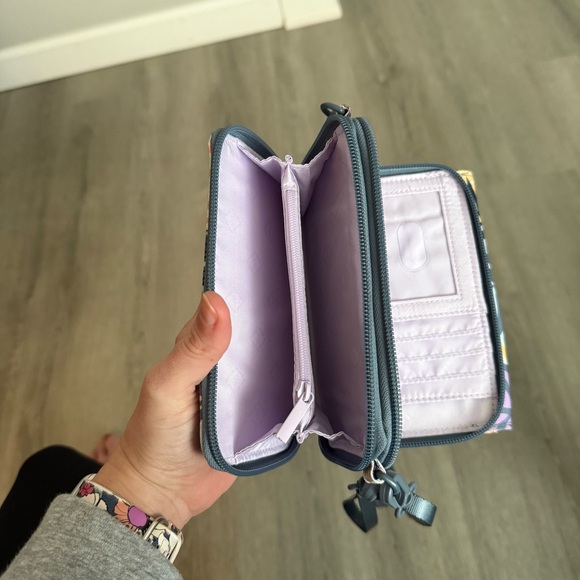 Vera Bradley Blue and Orange Floral Wristlet Clutch - Picture 3 of 4